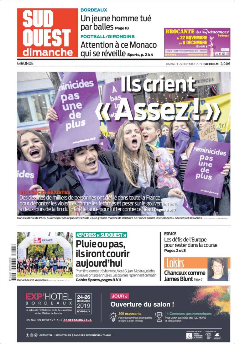 Portada de Sud Ouest (Francia)