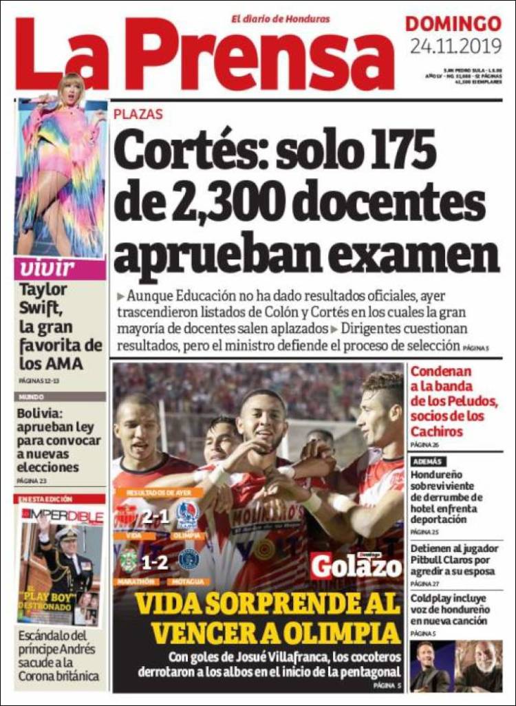 Portada de La Prensa (Honduras)