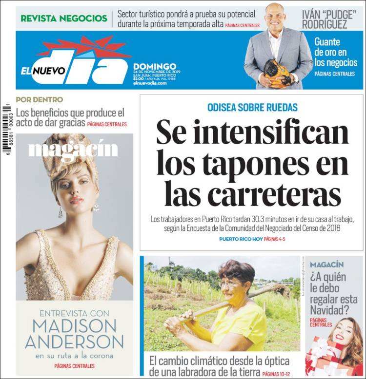 Portada de El Nuevo Día (Puerto Rico)