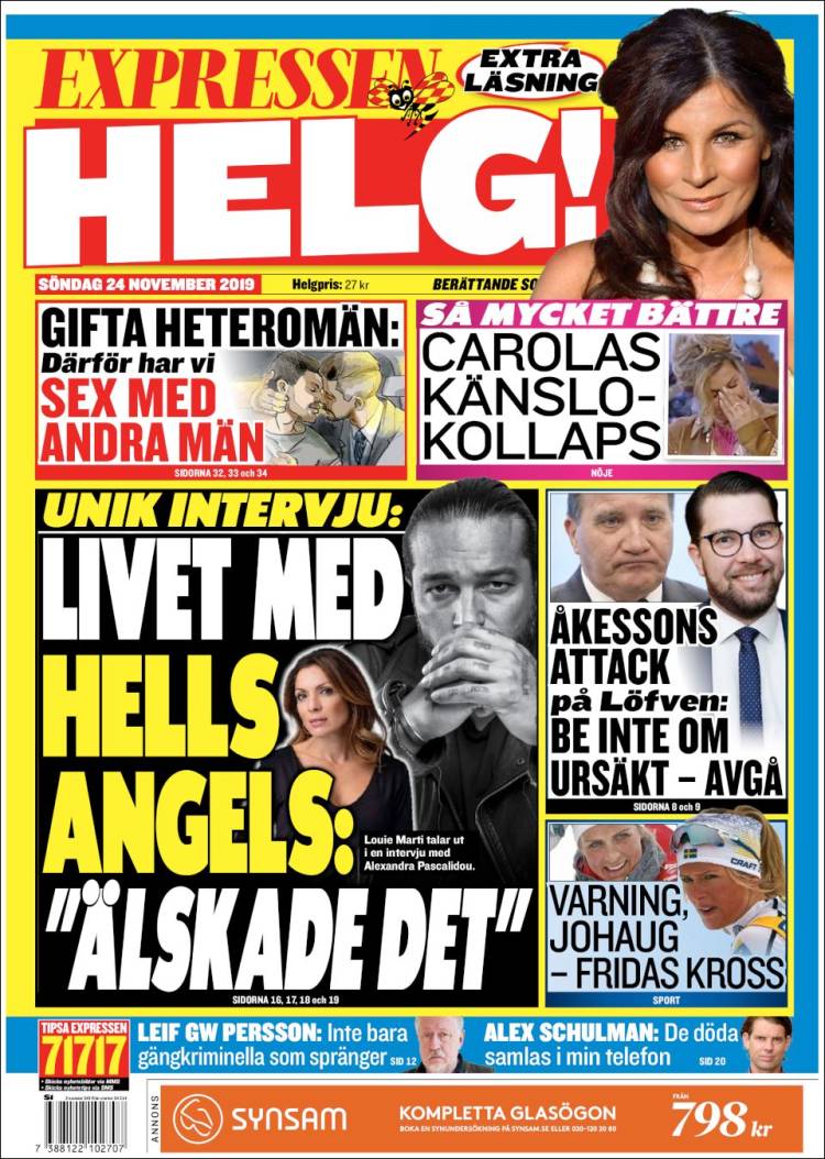 Portada de Expressen (Suecia)
