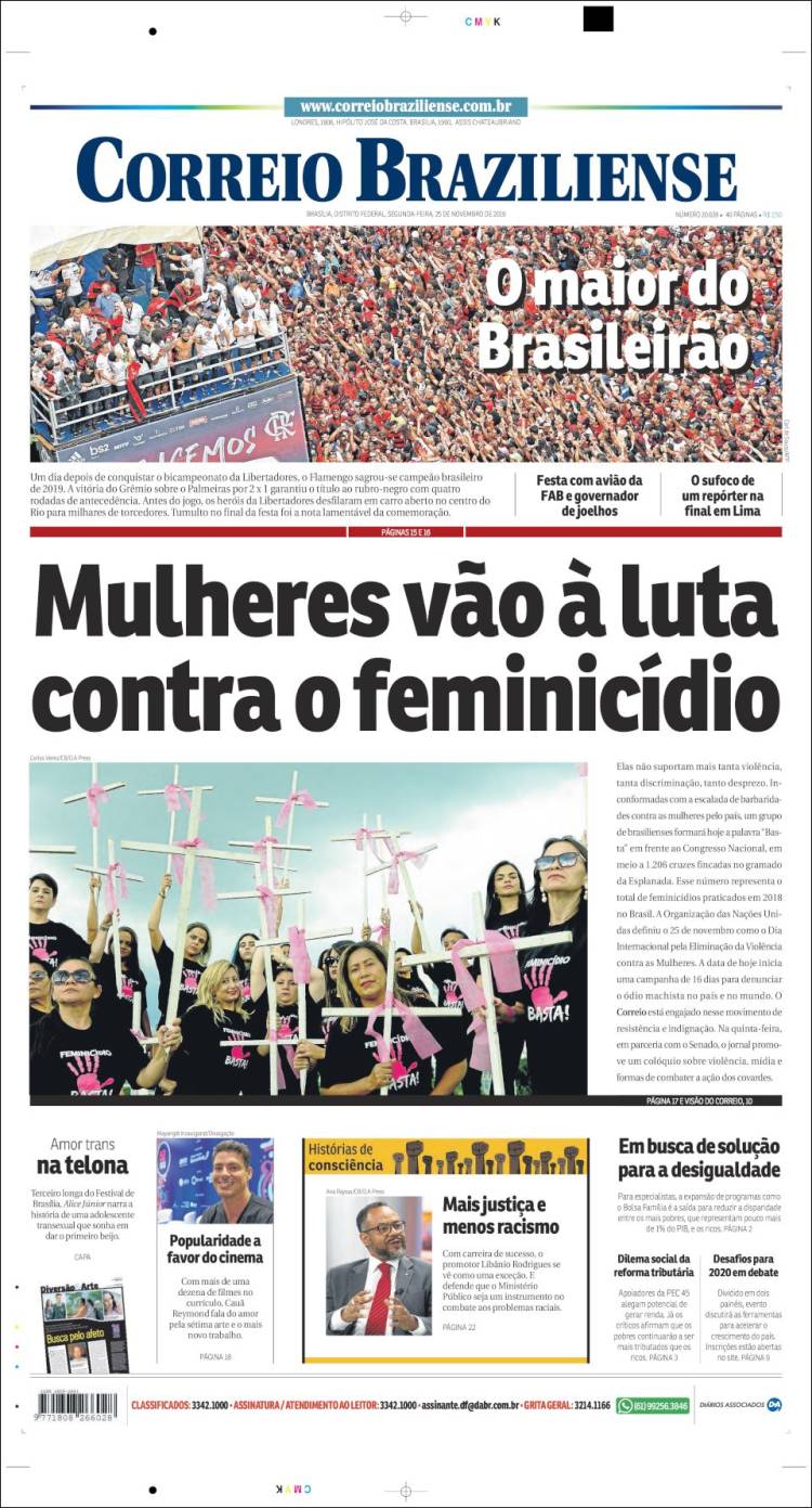 Portada de Correio Braziliense (Brasil)