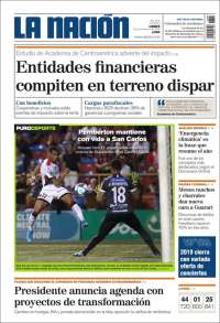 Portada de La Nación - Costa Rica (Costa Rica)