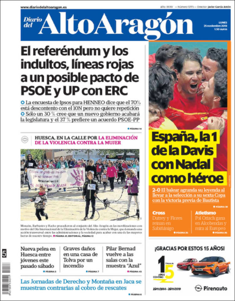Portada de Diario del AltoAragón (Espa&ntilde;a)
