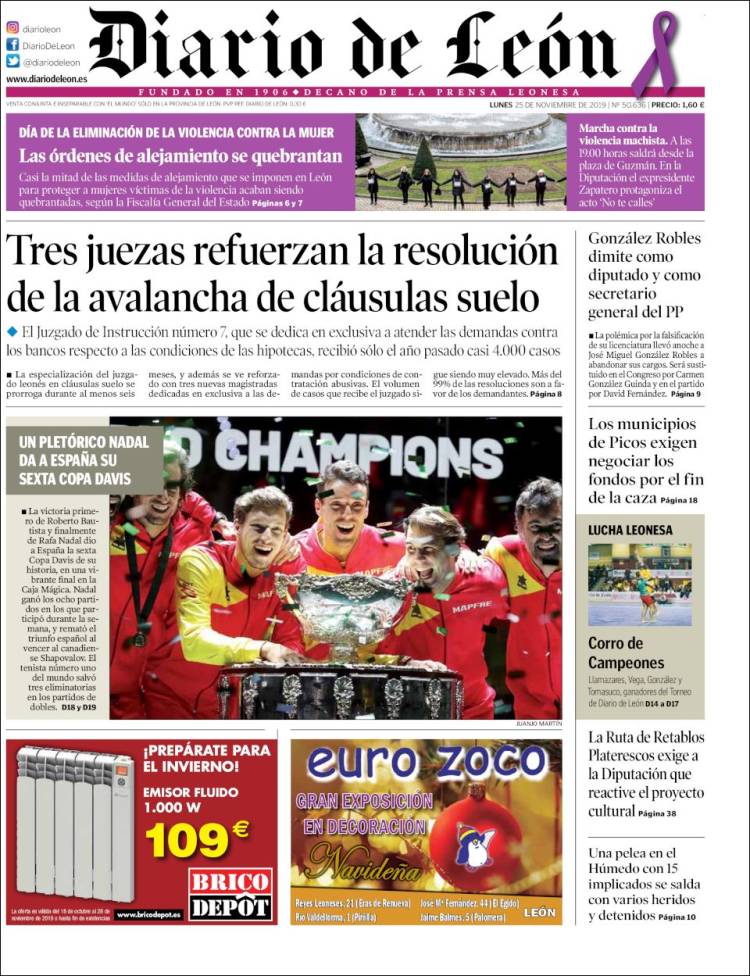 Portada de Diario de León (Espa&ntilde;a)
