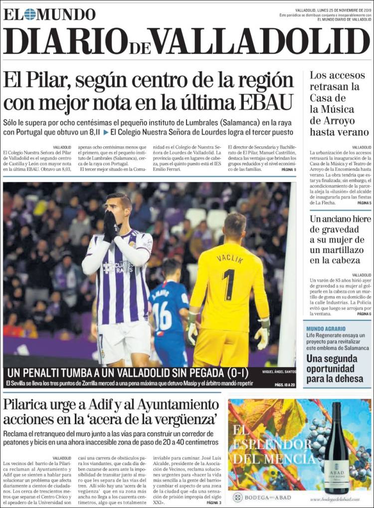 Portada de Diario de Valladolid (Espa&ntilde;a)