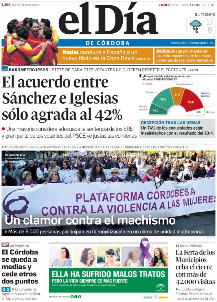 Portada de El Día de Córdoba (Espa&ntilde;a)