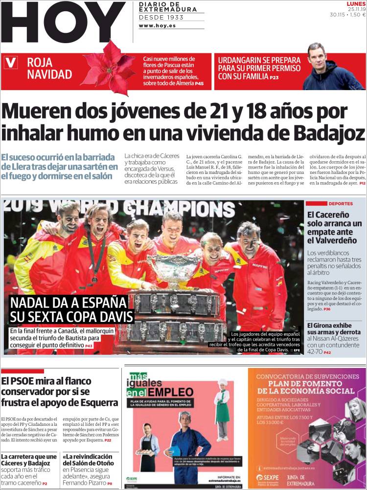 Portada de Hoy - Caceres (Espa&ntilde;a)