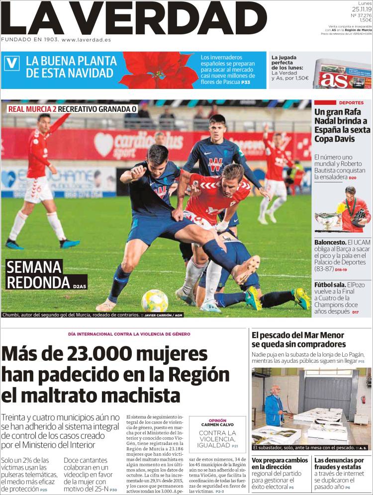 Portada de La Verdad de Murcia (Espa&ntilde;a)