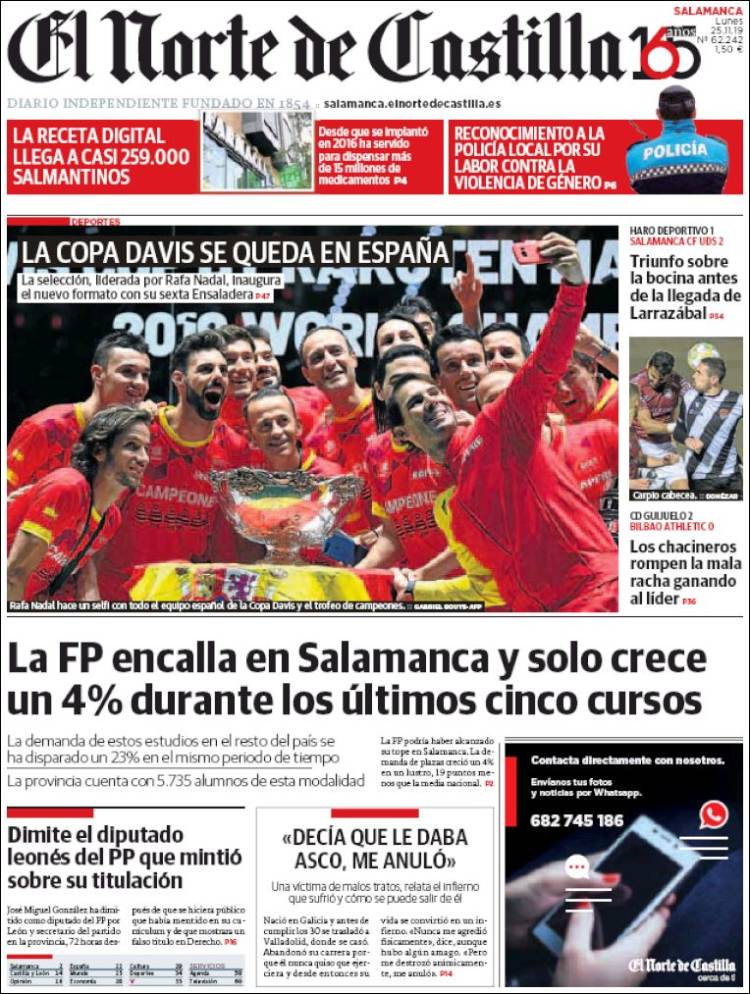 Portada de Norte de Castilla - Salamanca (Espa&ntilde;a)