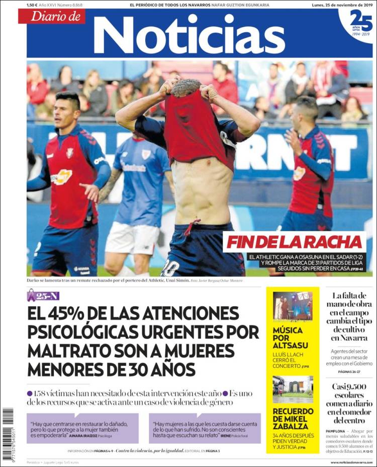 Portada de Noticias de Navarra (Espa&ntilde;a)