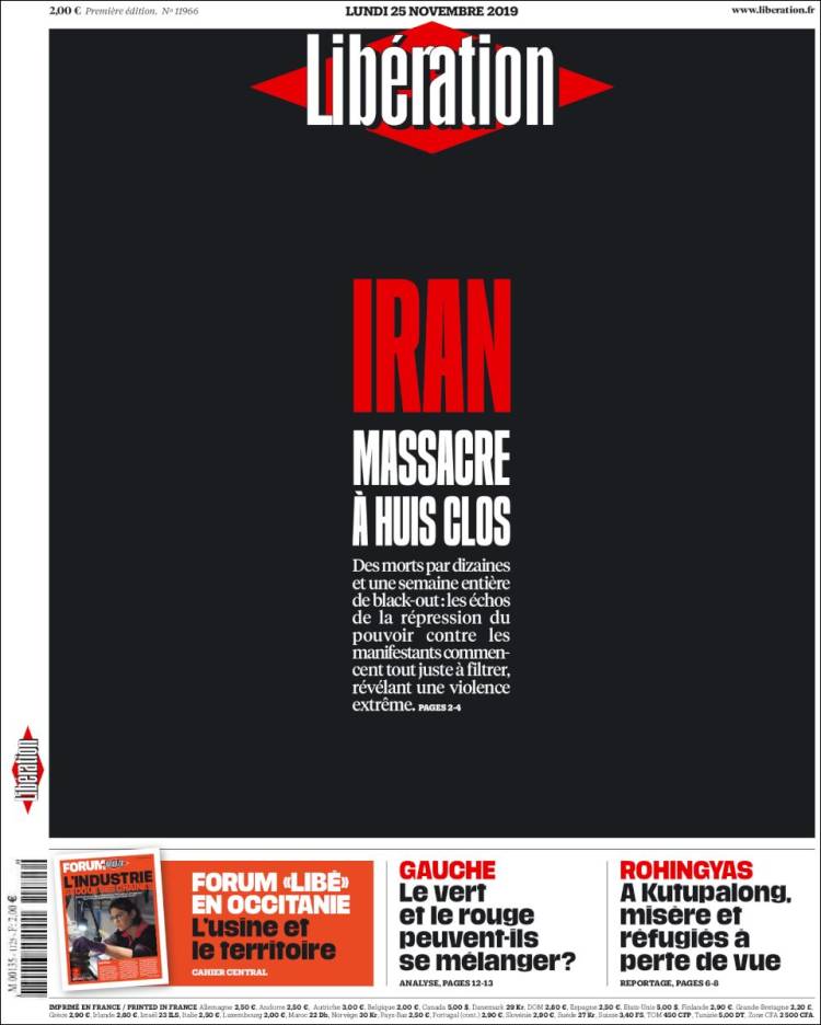 Portada de Libération (Francia)