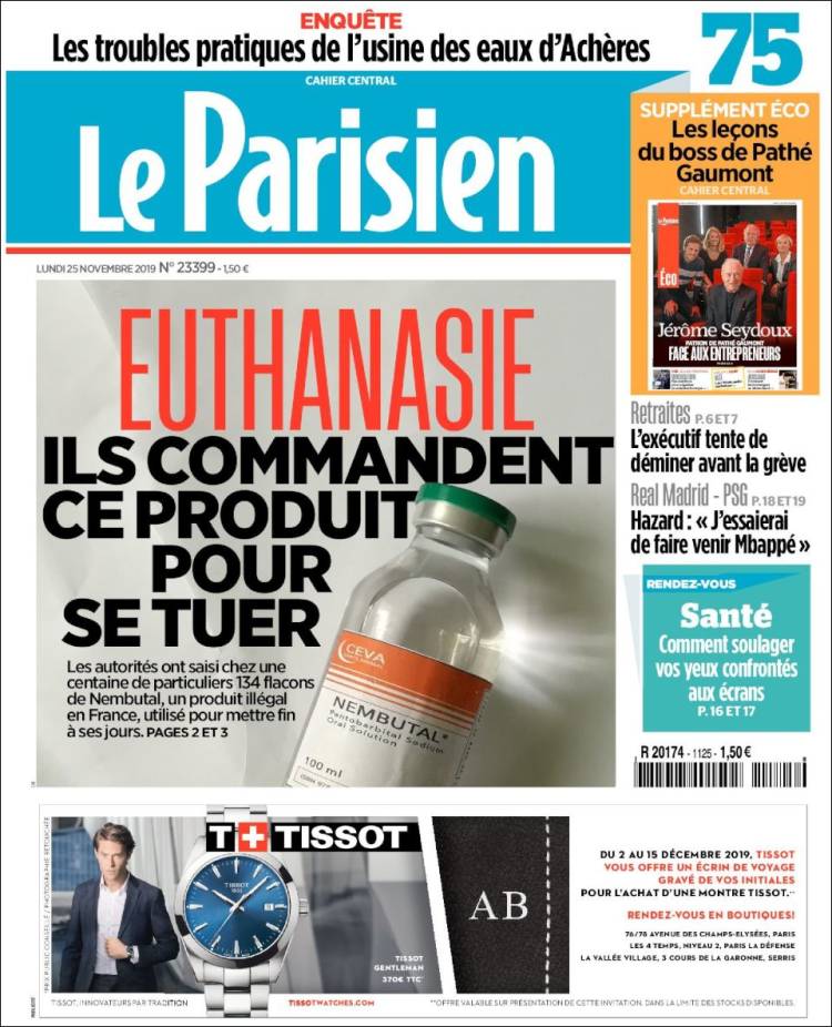 Portada de Le Parisien (Francia)