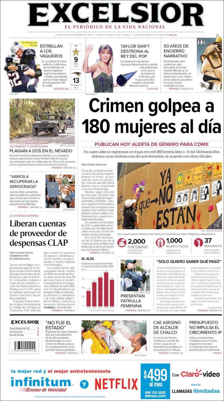 Portada de Excelsior (M&eacute;xico)