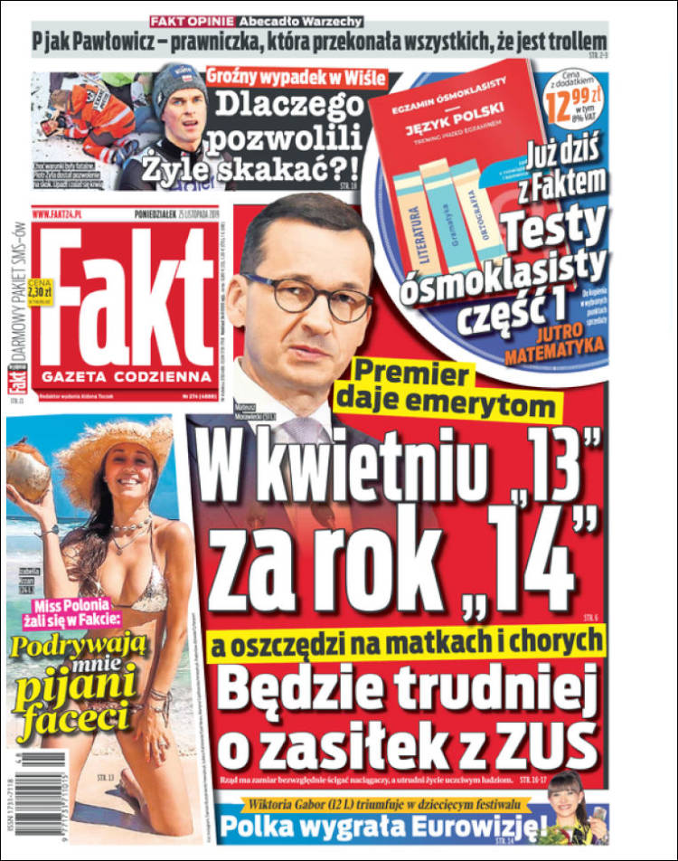 Portada de Fakt (Polonia)