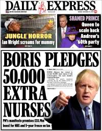 Portada de Daily Express (Reino Unido)