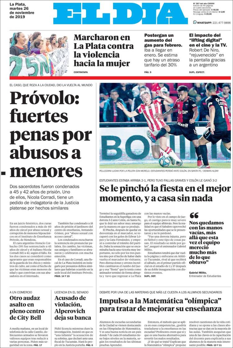 Portada de El Día de la Plata (Argentina)