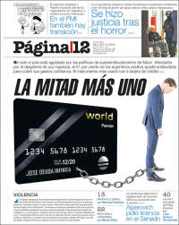 Portada de Página/12 (Argentina)