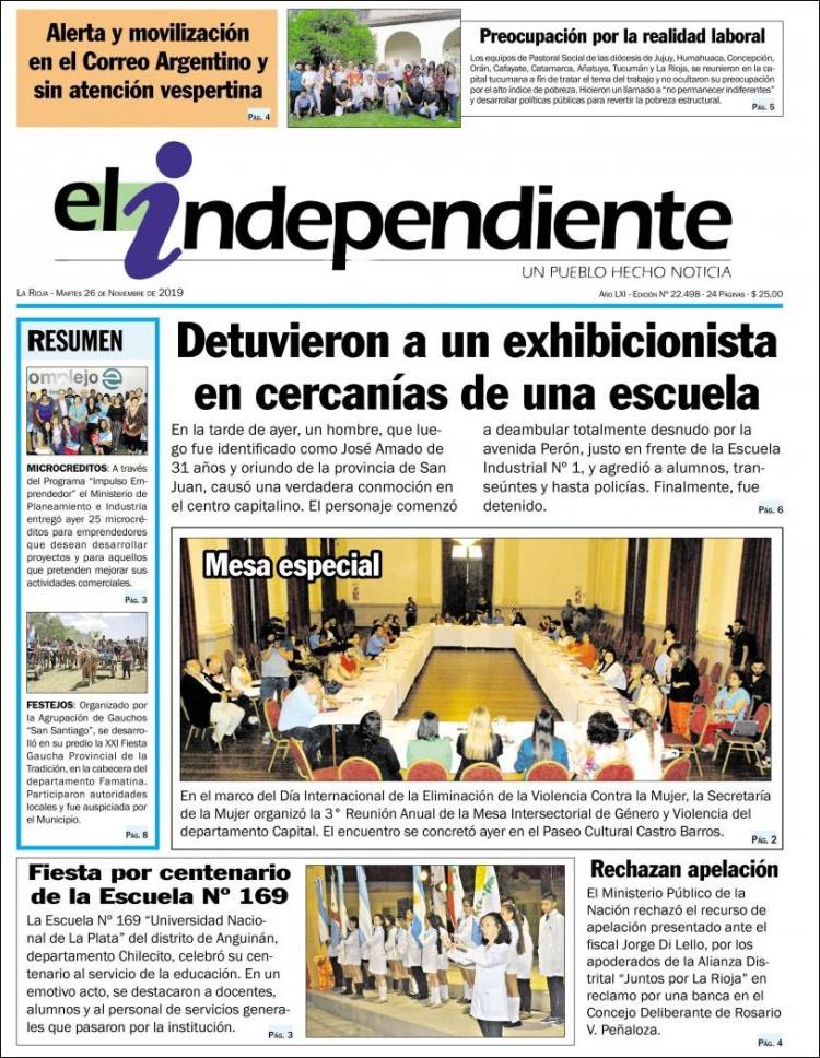 Portada de El Independiente (Argentina)