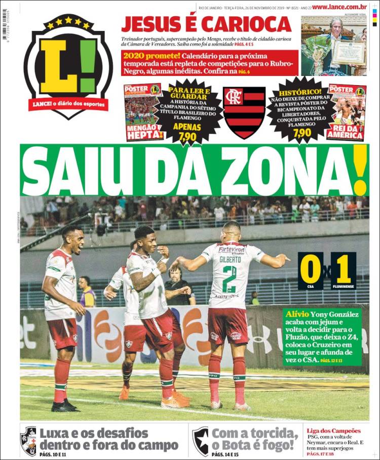 Portada de Lance! (Brasil)