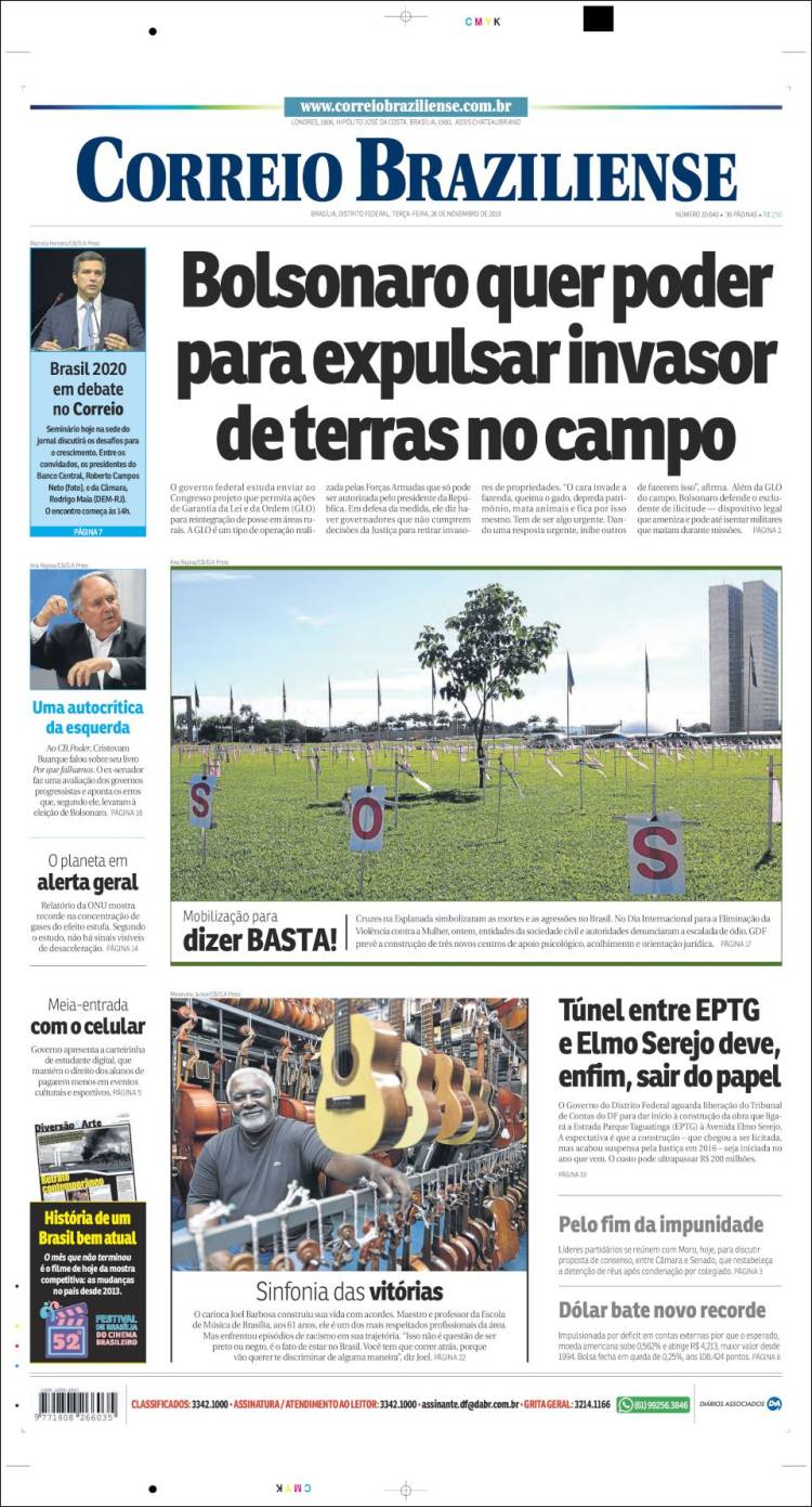 Portada de Correio Braziliense (Brasil)