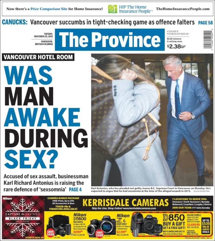 Portada de The Province (Canadá)