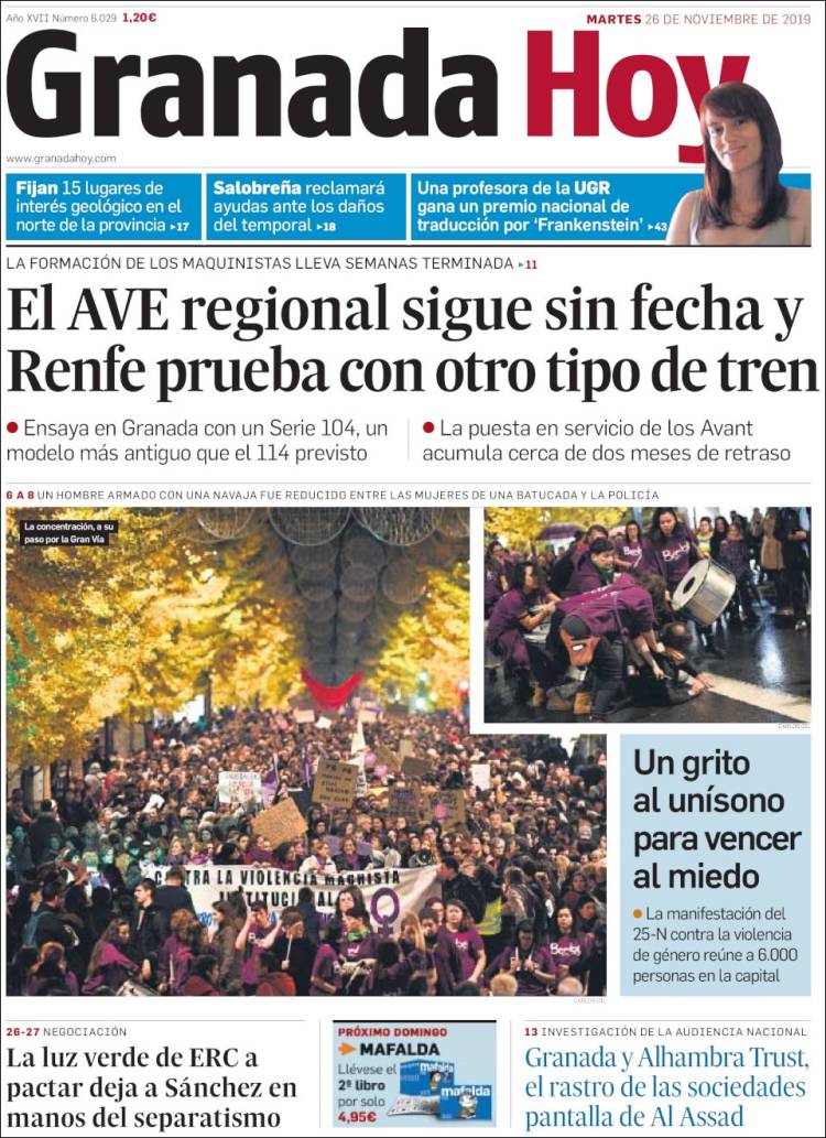 Portada de Granada Hoy (España)