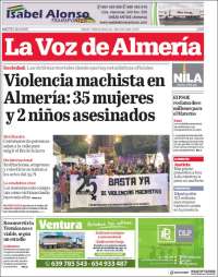 Portada de La Voz de Almería (España)