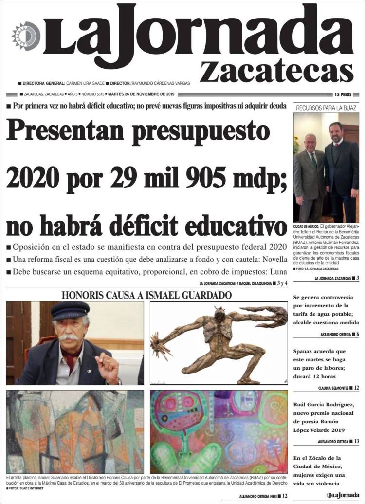 Portada de Jornada de Zacatecas (Mexico)