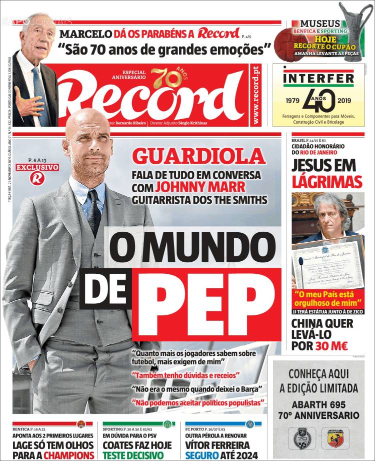 Portada de Record (Portugal)