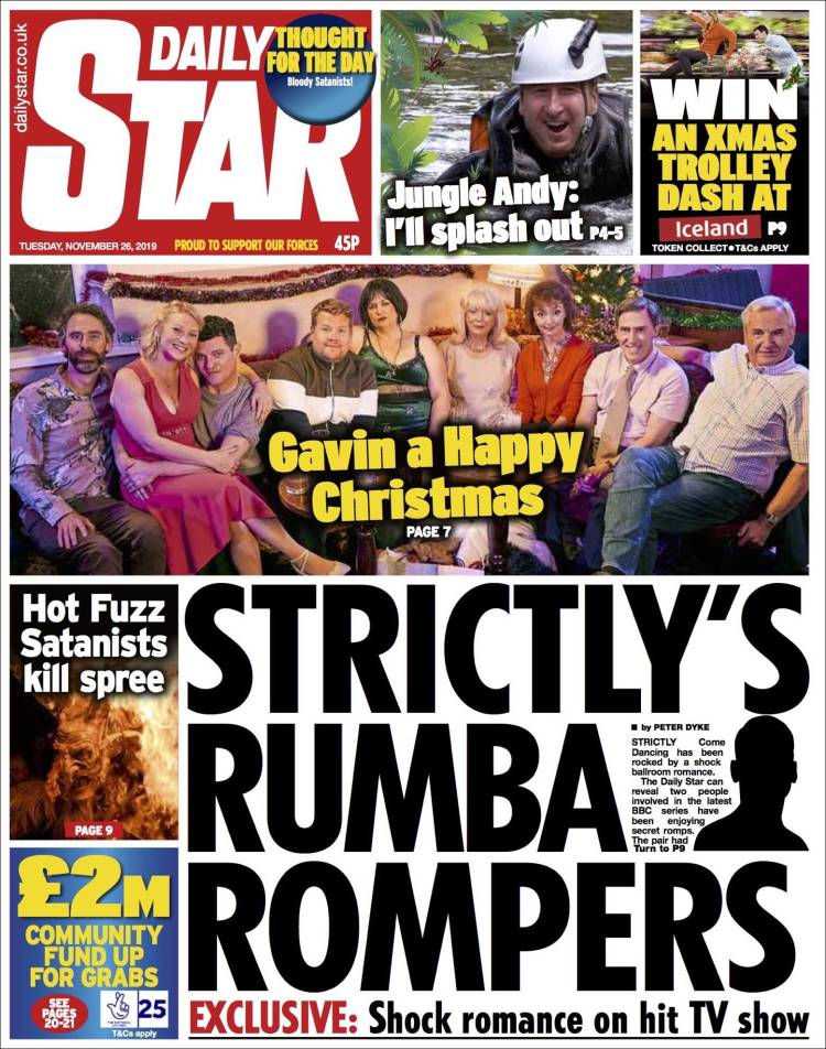 Portada de Daily Star (Reino Unido)
