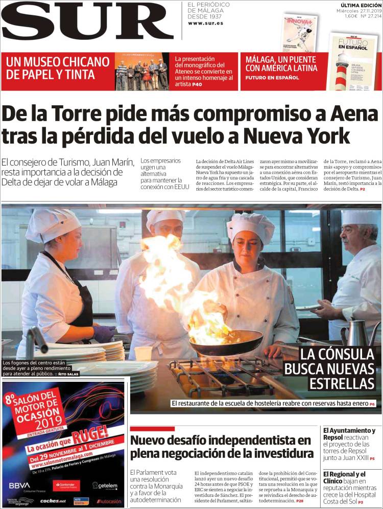 Portada de Diario el Sur (España)