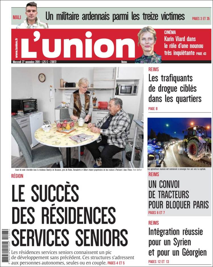 Portada de L'Union (Francia)