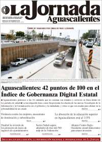 Portada de La Jornada de Aguascalientes (México)