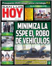 Portada de San Luis Hoy (México)