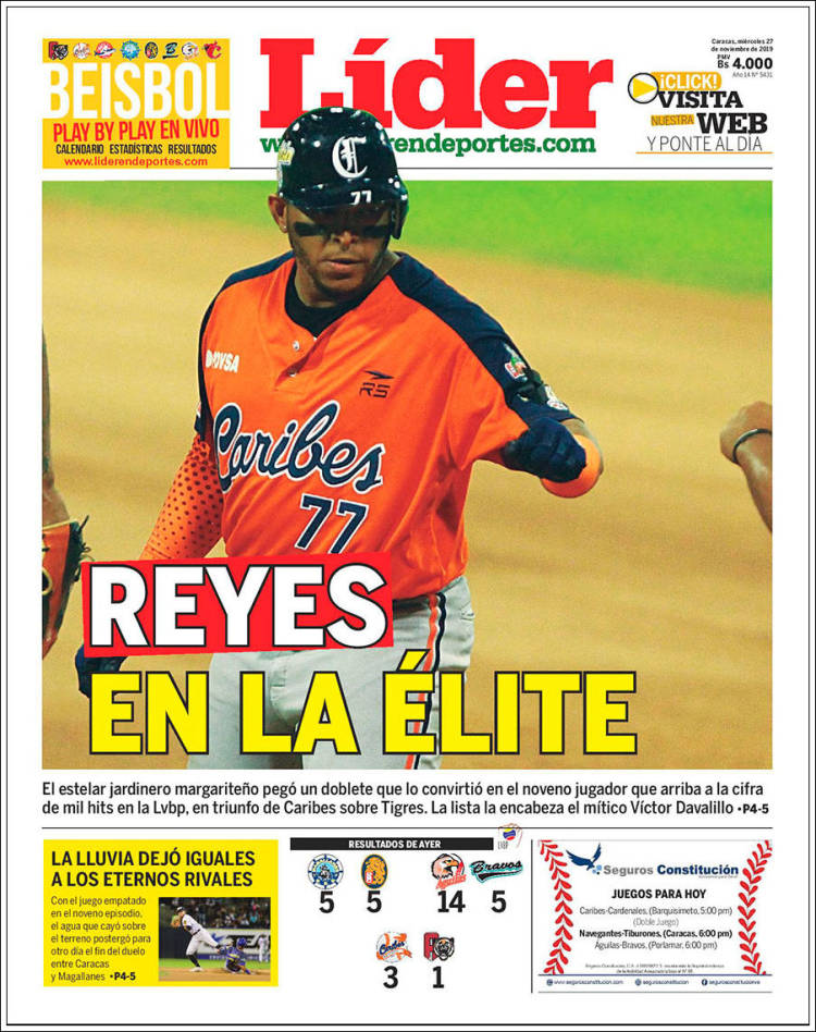 Portada de Lider en deportes (Venezuela)