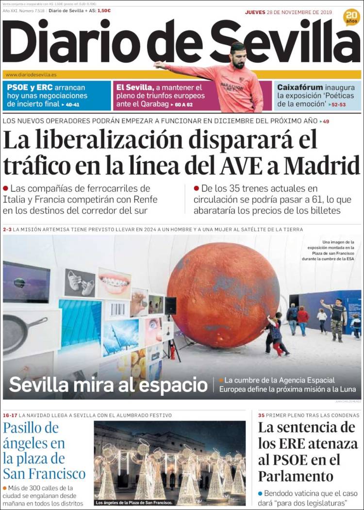 Portada de Diario de Sevilla (España)