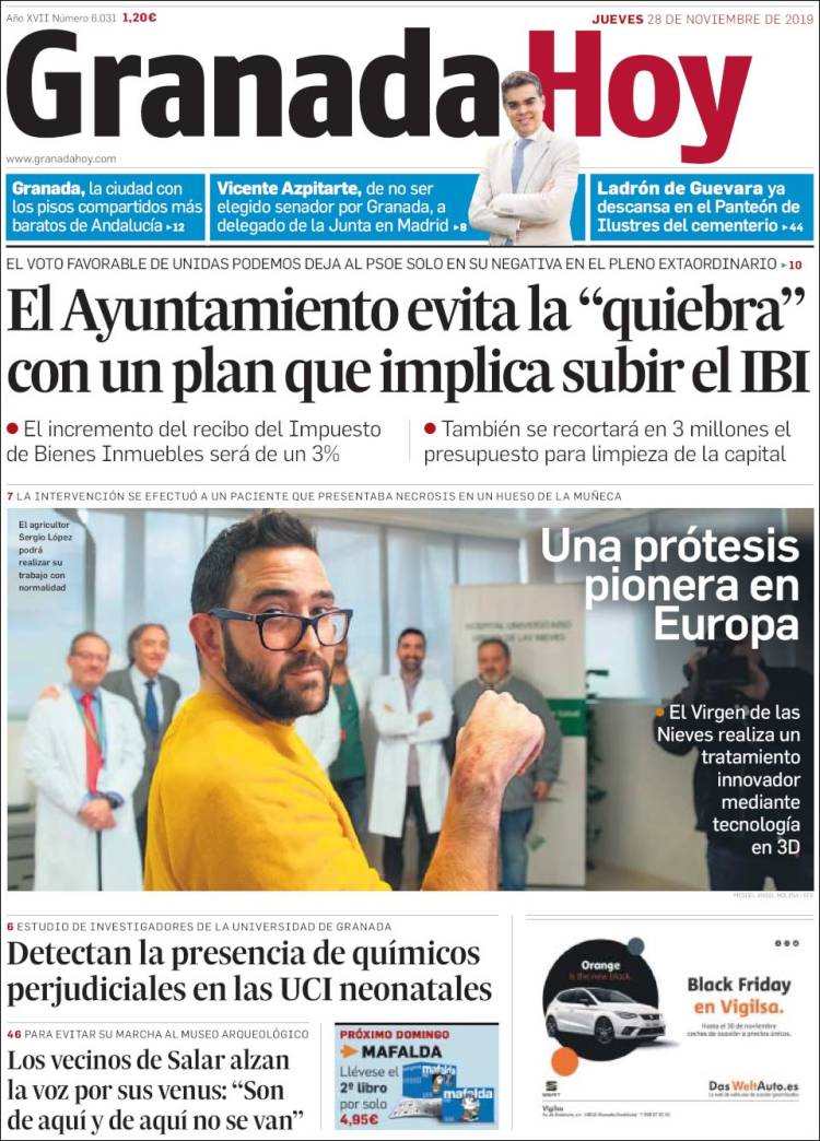 Portada de Granada Hoy (Espa&ntilde;a)