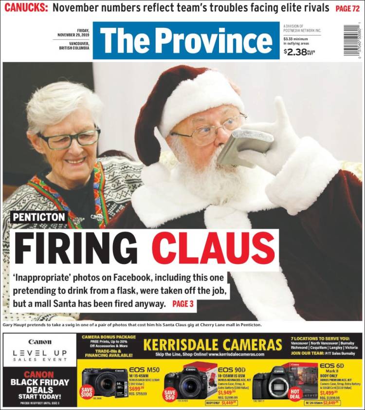 Portada de The Province (Canadá)