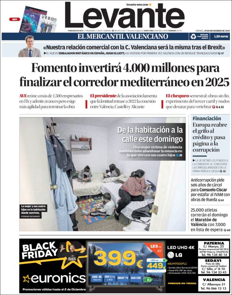 Portada de Levante (España)