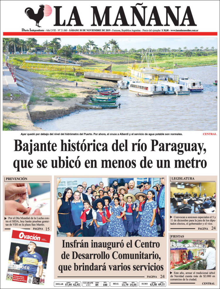 Portada de Diario La Mañana (Argentina)