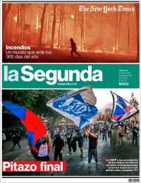 Portada de La Segunda (Chile)