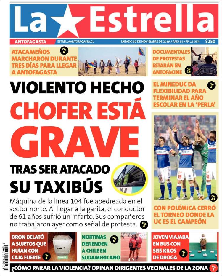 Portada de La Estrella del Norte (Chile)