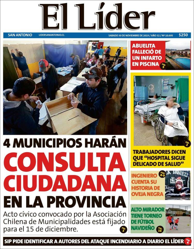 Portada de Lider de San Antonio (Chile)