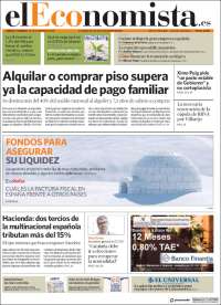 Portada de El Economista (Espa&ntilde;a)