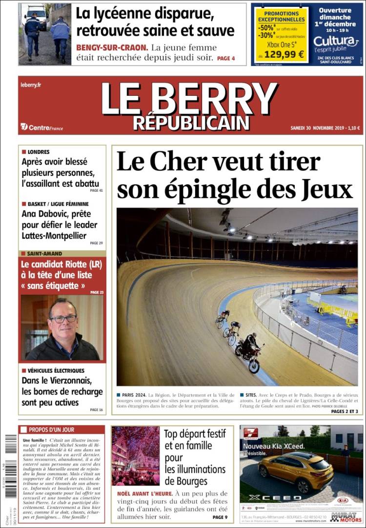 Portada de Berry Republicain (Francia)