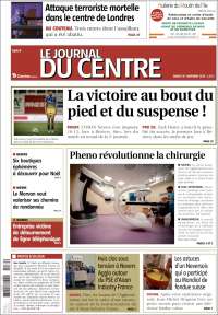 Portada de Le Journal du Centre (Francia)