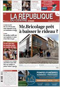Portada de La République du Centre (Francia)