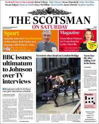 Portada de The Scotsman (Reino Unido)
