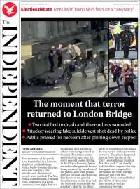 Portada de The Independent (Reino Unido)