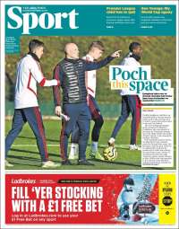 Portada de The Times Sport (Reino Unido)